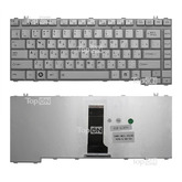 Клавиатура для ноутбука Toshiba Satellite A200, A205, A210, A215, M200 Series Silver Серебряная